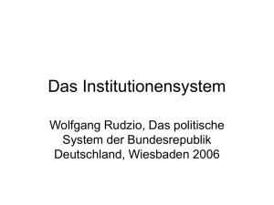 Das Institutionensystem - Eichsfeld