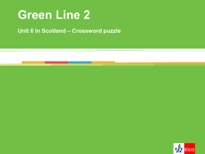 In Scotland - Crossword puzzle