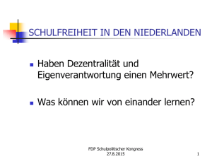 Impulsvortrag von Drs. Bob van de Ven - FDP-Fraktion-NRW