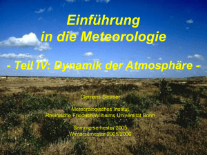 Einführung in die Meteorologie - Teil II