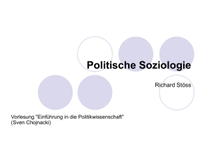 Politische Soziologie - Fachbereich Politik und Sozialwissenschaften