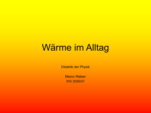 Wärme im Alltag