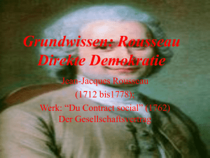 Grundwissen: Rousseau Direkte Demokratie - Goethe