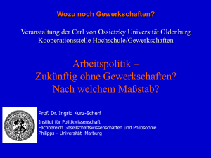 Arbeitspolitik - Carl von Ossietzky Universität Oldenburg