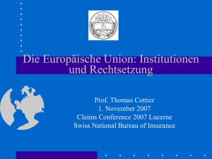 Prof. Dr. Thomas Cottier - Nationaler Garantiefonds Schweiz