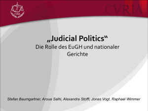 Theorien der „Judicial Politics“