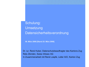 ppt-Dokument - Datenschutzbeauftragter des Kantons Zug