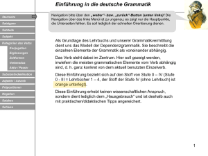 Einführung in die deutsche Grammatik