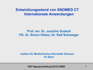 KIS2005-Dudeck - Institut für Medizinische Biometrie und