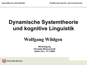Dynamische Systemtheorie und kognitive Linguistik