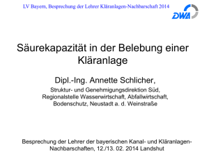 Säurekapazität in der Kläranlage