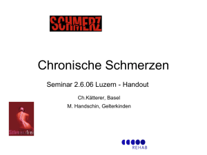 Chronische Schmerzen - Dr. Max Handschin-Mark