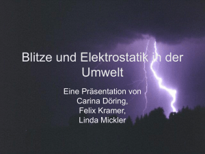 Elektrostatik und Blitze in der Umwelt