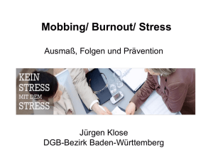 "Mobbing-Burnout-Stress" (Jürgen Klose, DGB