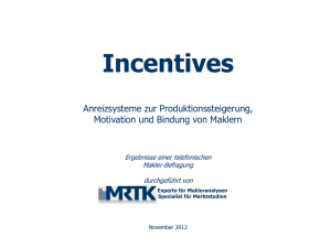 Arten und Ausgestaltung von Incentives - AMC