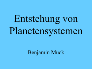 Entstehung von Planetensystemen