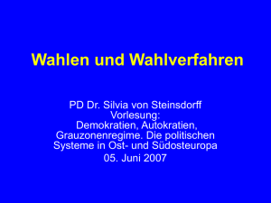 Material zur 7. Vorlesung vom 5.6.2007