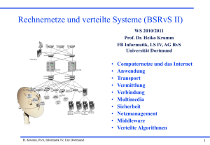 Betriebssysteme, Rechnernetze und verteilte Systeme II