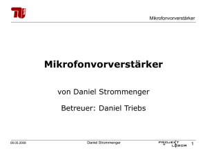 Mikrofonvorverstärker - Projektlabor