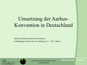Umsetzung der Aarhus-Konvention in Deutschland