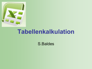 tabellenKalkulation