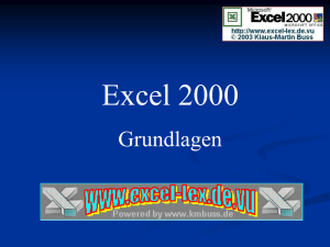 MS-EXCEL2000 - Grundlagen (Powerpoint - Klaus