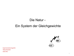 Die Natur - Ein System der Gleichgewichte