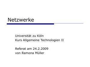 Netzwerke - Universität zu Köln