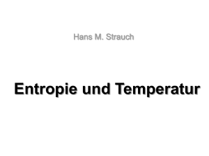 Entropie und Temperatur