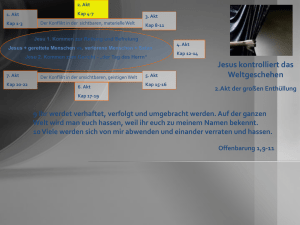 Jesus kontrolliert das Weltgeschehen 2.Akt der gro&szlig;en Enth&uuml;llung