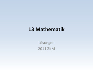 Mathematik 2011 ZKM 1