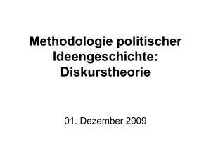 Methodologie politischer Ideengeschichte: Diskurstheorie