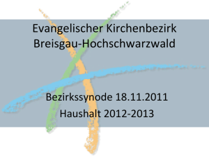 Haushaltsplan 2012/13 - Evangelischer Kirchenbezirk Breisgau