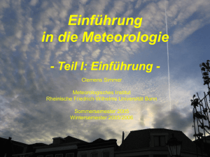 EinfidMet-I - Meteorologisches Institut der Universität Bonn