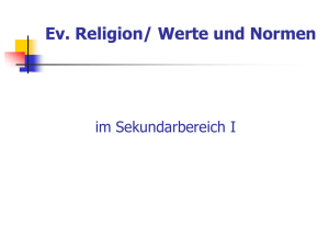 Ev. Religion/ Werte und Normen im