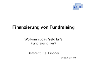 Finanzierung von Fundraising