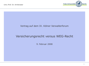 Vortrag Kölner Verwalterforum 2008