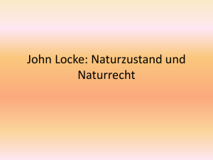John Locke: Naturzustand und Naturrecht