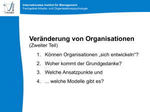 Organisationsentwicklung - Internationales Institut für Management