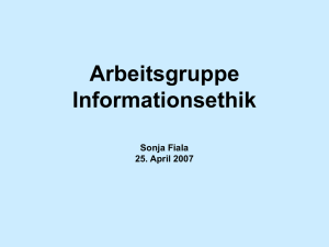 Informationsethik - Universität Wien