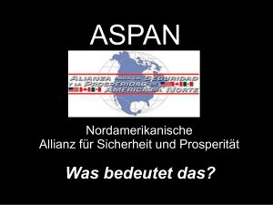 ASPAN - Nordamerikanische Allianz f&uuml;r Sicherheit und