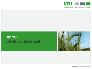 Der VDL - VDL-Bundesverband Berufsverband Agrar Ernährung
