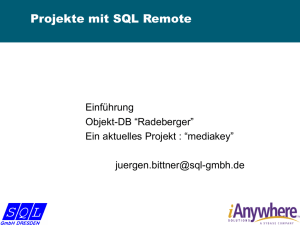 Projekte mit SQL Remote