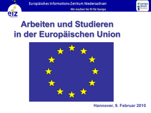 Arbeiten und Studieren in der Europäischen Union