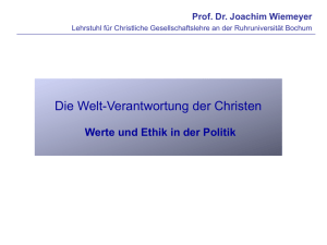 Referate - Vortrag von Prof. Dr. Joachim Wiemeyer