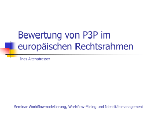 Bewertung von P3P im europäischen Rechtsrahmen