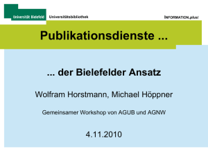Publikationsdienste_agub_arnw - Universitätsbibliothek Bielefeld