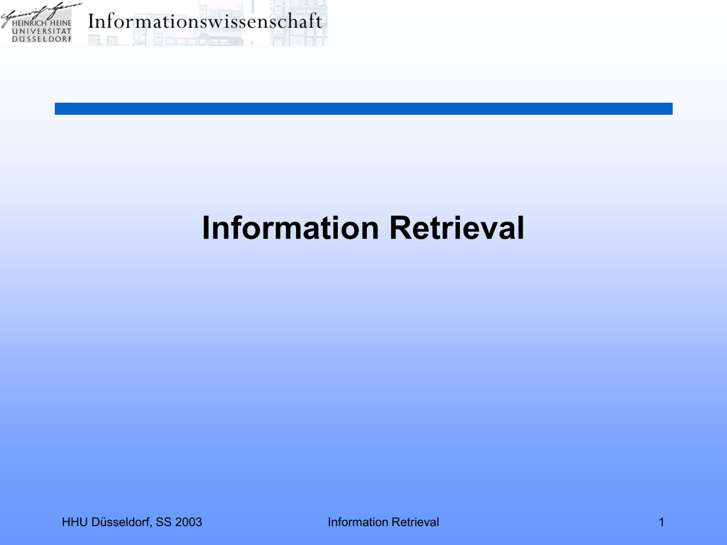 Information retrieval