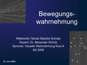 Referat zur Bewegungswahrnehmung
