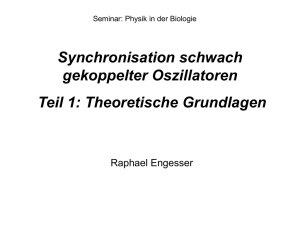 Synchronisation schwach gekoppelter Oszillatoren I: Theoretische